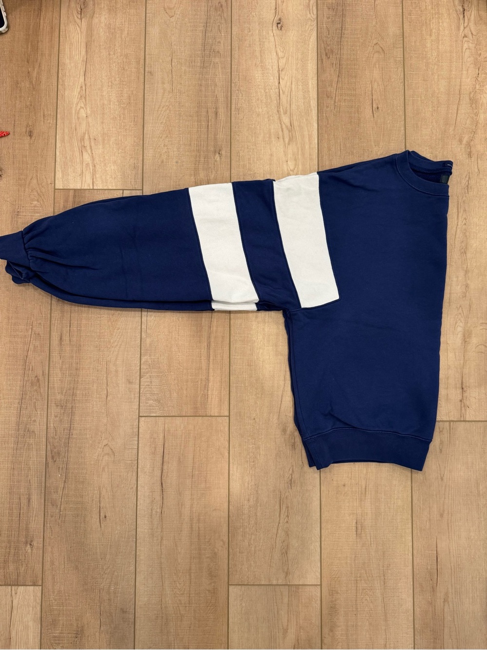 MOTHER Navy Blue Sweatpants with White Side Panels - Picture 6 of 6